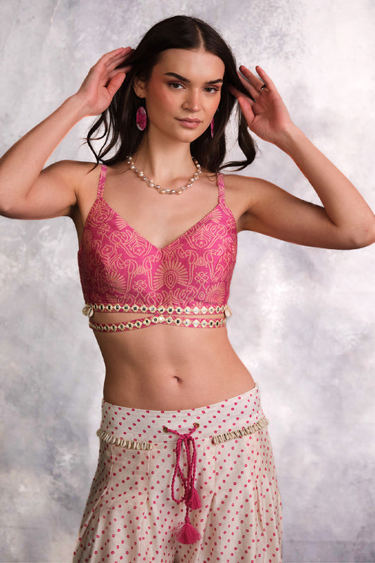 PINK SEASHELL BRALETTE